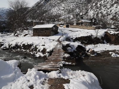 طبیعت برفی کوهستان چالوس