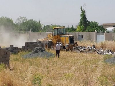 تخریب بناهای غیرمجاز در مرزن‌آباد چالوس